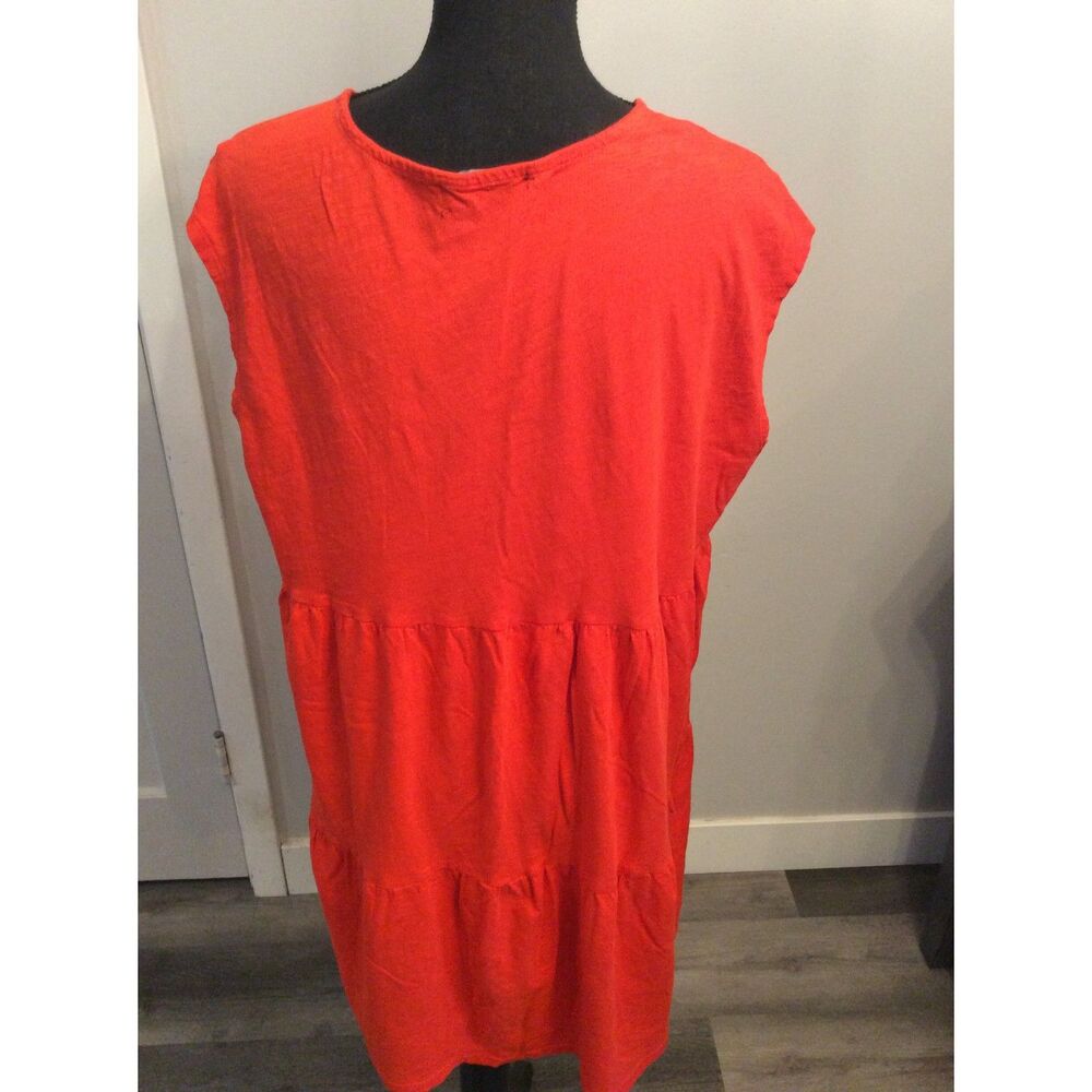 Plus size XXL Red Tier Sleeveless Dress V Neck Social Standard by Sanctuary